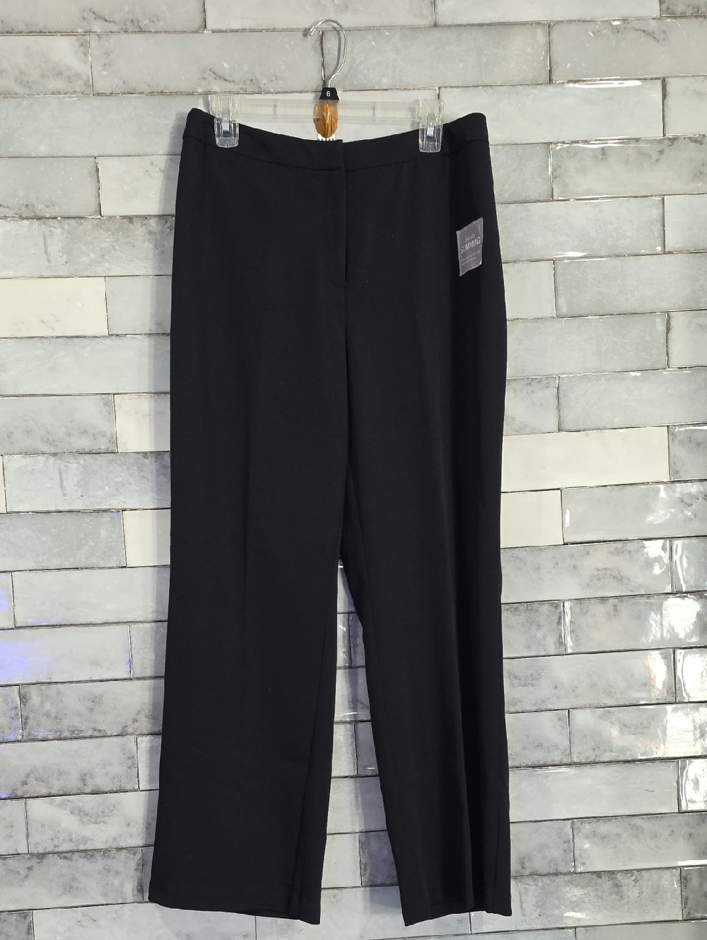 Croft & Barrow NWT Black Straight-Leg Dress Pants Size 12